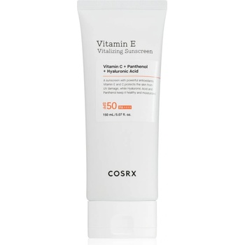 COSRX Vitamin E Vitalizing Sunscreen слънцезащитен крем за лице против признаци на стареене SPF 50+ 150ml