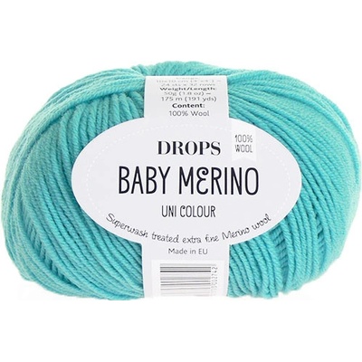 Příze DROPS Baby merino uni color 10 - světlá tyrkysová