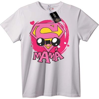 NOONEBRAND Тениска Супер Мама със Сладко S Лого - XS, Black
