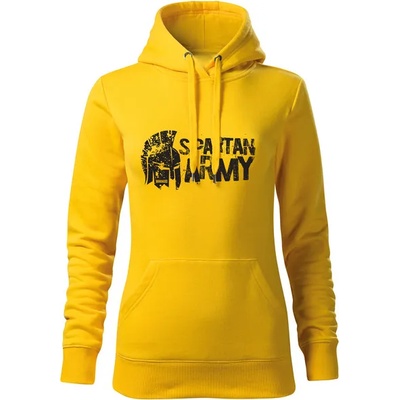 DRAGOWA дамски суитшърт с качулка Аристон, жълт, 320г/м2 (8494)