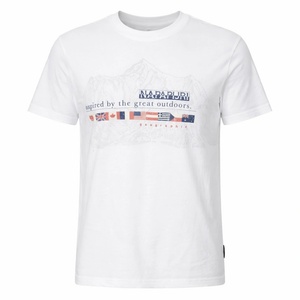 Napapijri Тениска Napapijri S-Turin bright white M