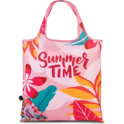 Skladacia nákupná taška Punta Summer Vibes 12 L ružová