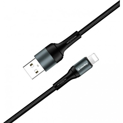 ColorWay CW-CBUL045-BK USB Apple Lightning (nylon), 2,4A, 1m, černý