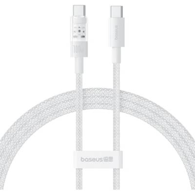 Baseus USB-C към Type-C кабел, супер бързо зареждане 100 W, 2 m - Baseus Gem (P1037373000211-01) - Moon White