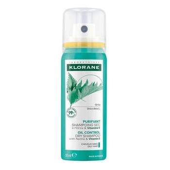 Klorane Nettle & Vitamin E сух шампоан за мазна коса 150 мл