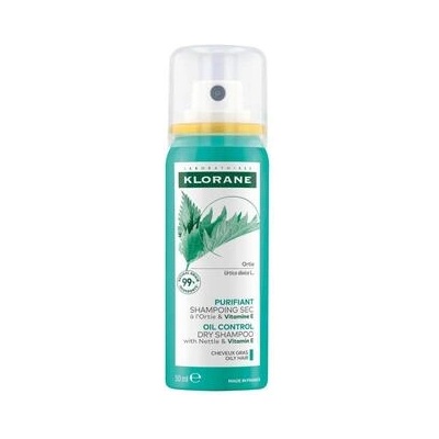 Klorane Nettle & Vitamin E сух шампоан за мазна коса 150 мл