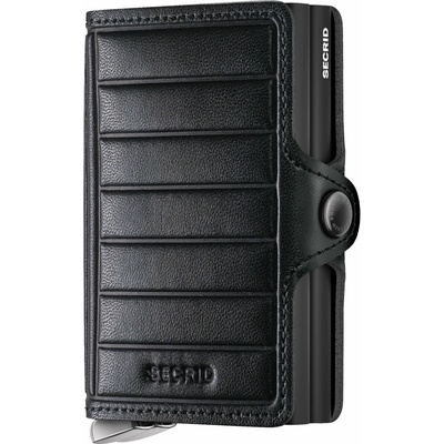 Secrid Premium Dvojité puzdro na karty Twinwallet Emboss Lines Black čierne