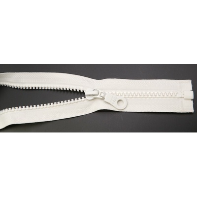 Deliteľný kostený zips - dĺžka (30 - 95 cm) - rôzne farby 95 cm Šedomodrá s okrúhlym jazdcom