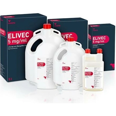 Elivec 5 mg/ml pour-on roztok pre hovädzí dobytok 1 L