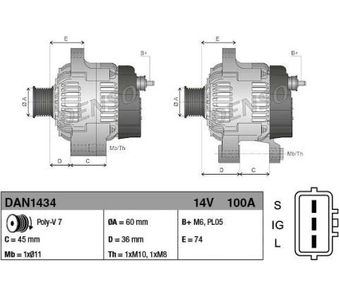 Generátor DENSO DAN1434