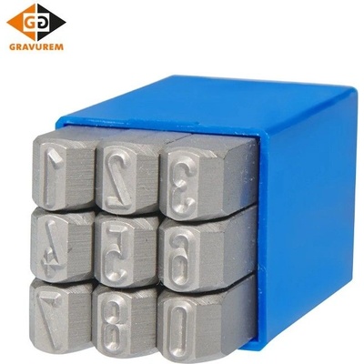 GRAVUREM Цифри за набиване / Gravurem 10015000 / 0-9, 15 мм комплект (Grvrm 10015000)