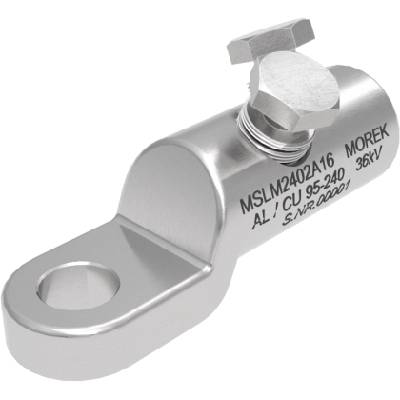 Кабелна обувка алуминиева покалаена Al/Cu 95-240mm2 36kV MSLM240 2x късащ се болт M16 - MSLM2402A16 (MSLM2402A16)