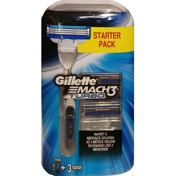 Gillette Mach3 Turbo + 3 ks hlavic