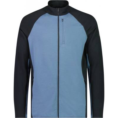 MONS ROYALE APPROACH MERINO SHIFT FLEECE JACKET blue slate / black