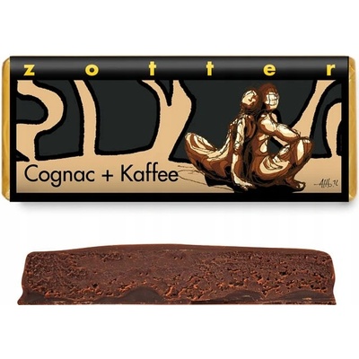 Zotter kávová čokoláda Koňak a káva, 70 g