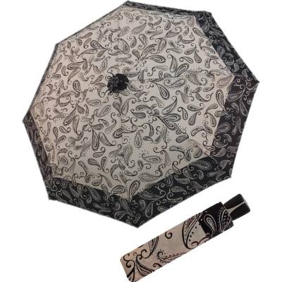 Fiber Mini Black White paisley dámský skládací deštník