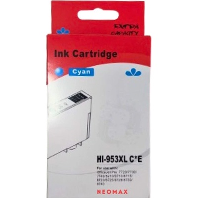 Neomax Глава за HP OfficeJet Pro 7720/7730/7740 WF/8200 Series/8700 Series - Cyan - HI-953XLC - Neomax - Неоригинална, заб: 26 ml капацитет (HI-953XLC)