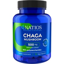 NATIOS Chaga Extract 500 mg 40% polysaccharides 90 veganských kapsúl