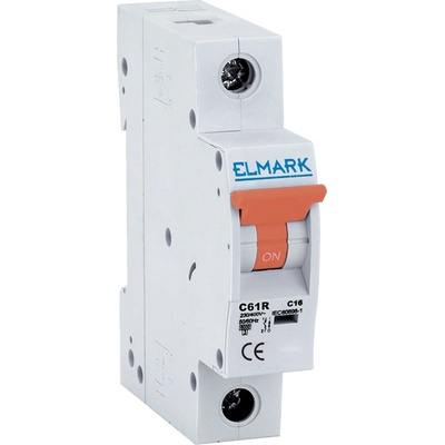 ELMARK АВТОМАТИЧЕН ПРЕКЪCВАЧ MCB C61R 6A 1P 6kA КРИВА C (41106R)