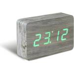 Gingko Design GINGKO Часовник/термометър BRICK- дърво ясен със зелени цифри (Gingko-GK15G12) Будилник