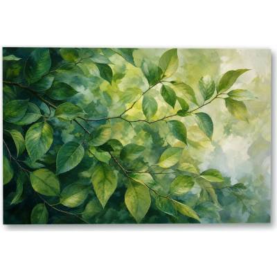 Plakát – Zelené větve v měkkém světle Bez rámu Ano Bez rámu 135 × 90 cm