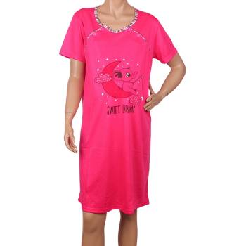 Image 1 of Макси нощница за кърмачки в цикламено със слонче и луна