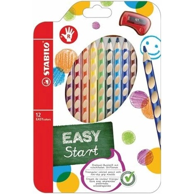 Stabilo Easycolors trojhranné pastelky pro praváky 12 ks 0332 12