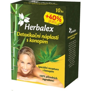 Herbamedicus Detoxikační náplasti s konopím Herbalex 10 ks + 40 % zdarma