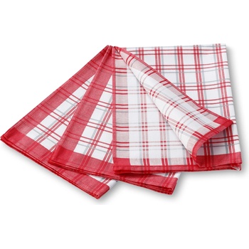 Wooline káro 50x70cm 3ks červená