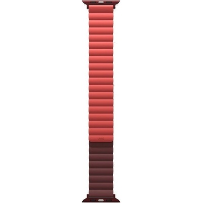 Uniq Двулицева магнитна силиконова каишка за Apple Watch 38мм, 40мм, 41мм, 42мм (2024) - Uniq Revix Silicone Magnetic Strap (червен-бордо) (UNIQ-41MM-REVMRNCRL)