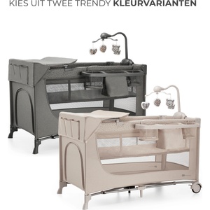 KinderKraft JOY FULL 2 бебешка кошара с аксесоари DARK GREY