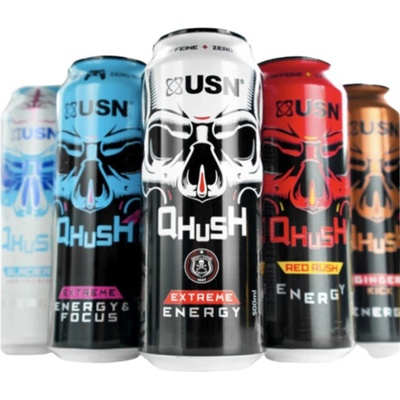 USN Qhush Energy Drinks Red rush 0,5 l