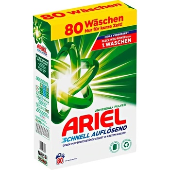 Ariel Universal+ прах за бяло и цветно пране 80 пранета немски