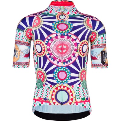 Q36.5 Мъжка фланелка с къс ръкав за колоездене Q36.5 R2 Pure Sicily Cycling jersey - Purple - размер XS (056-3114-0111)