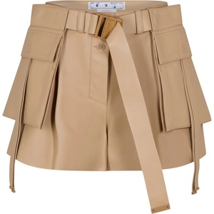 OFF WHITE Къси панталони OFF WHITE Women's Gabardine Cargo Shorts - Camel - sportihobi - 1 114,80 лв
