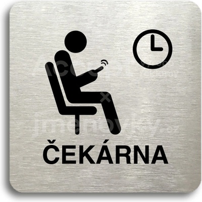 ACCEPT Piktogram čekárna - stříbrná tabulka - černý tisk bez rámečku