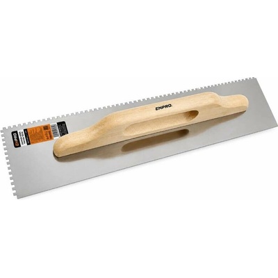 Hladítko nerezové, zub 4 mm, 500 x 130 mm, dřevěná rukojeť, ENPRO