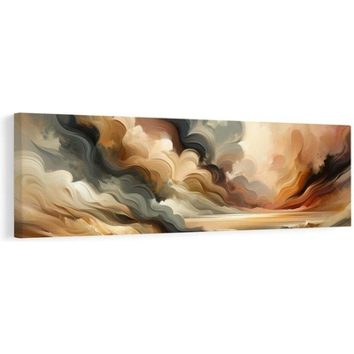 Obraz zlaté nebe a větrná krajina - 120x40