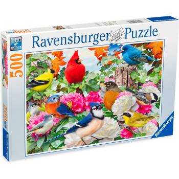 Ravensburger Пъзел Ravensburger от 500 части - Птици в градината (14223)