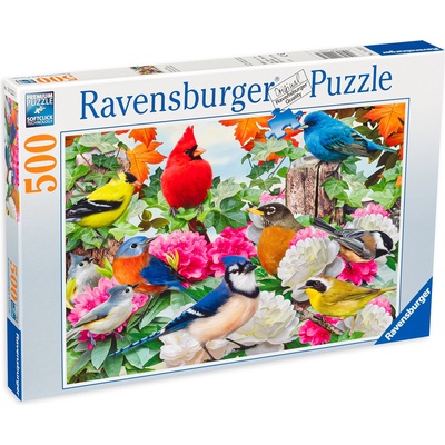 Ravensburger Пъзел Ravensburger от 500 части - Птици в градината (14223)