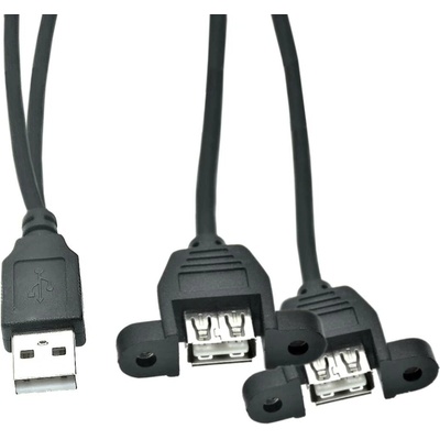W-star 2USBAPAN USB/A female 2x na USB A male, 30cm