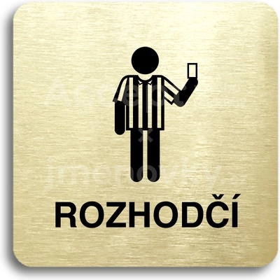 ACCEPT Piktogram rozhodčí IV - zlatá tabulka - černý tisk bez rámečku