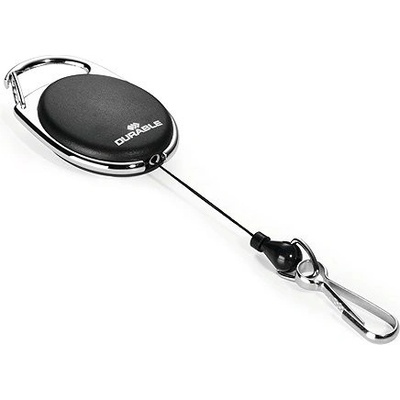 Durable Držák jmenovek Style, černá, výsuvný, karabina, DURABLE 832701 107004 – Zboží Dáma