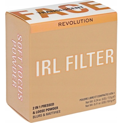 Makeup Revolution IRL Filter matující pudr 2 v 1 Translucent 13 g