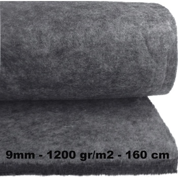 Technický filc 9 mm barva šedá, šířka 160 cm