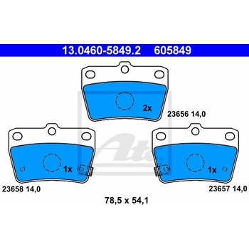 Sada brzdových platničiek kotúčovej brzdy ATE 13.0460-5849.2