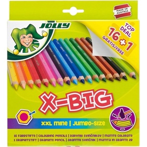 Jolly Комплект цветни моливи Jolly X-Big с допълнителна дебелина 15+1 3099-0150 (3099-0150)
