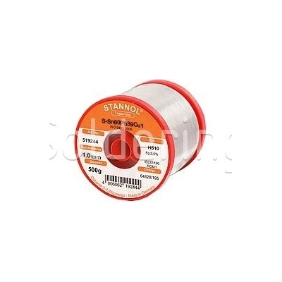 Trubičková pájka Sn60Pb39Cu1, HS10 (Ø1.0mm, 500g) - 104000387