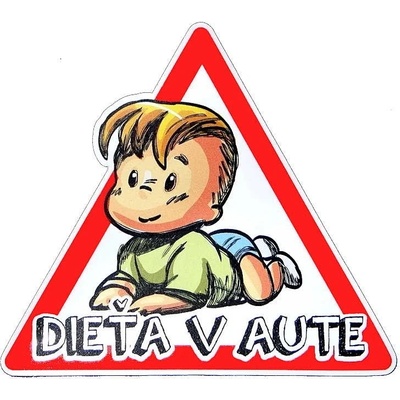 Magnetka na auto dieťa v aute chlapec