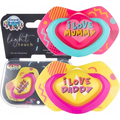 Canpol Babies Neon Love 2 ks ružová